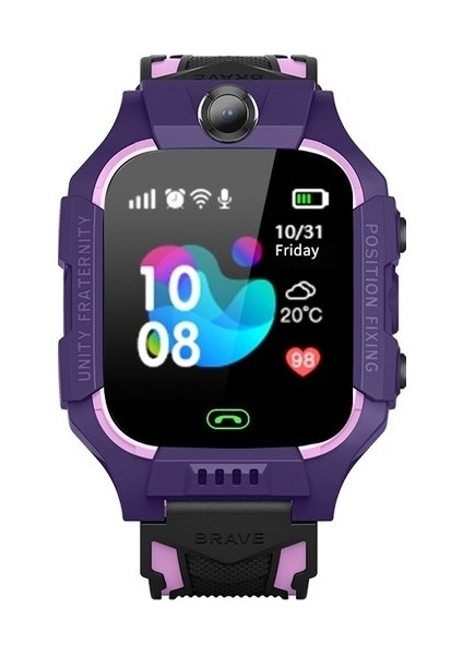 X10 Özellikli Akıllı Çocuk Takip Saati-Mor fırsatları