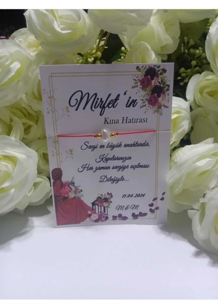 100 Adet Kişiye Özel Şans Bilekliği Isimli Söz Nişan Nikah Kına Hediyesi fiyatları