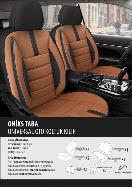 Ssangyong Kyron Koltuk Kılıfı Oniks Taba