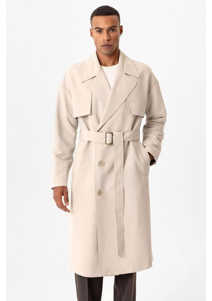 Taş Kruvaze Kapama Kemerli Trençkot fiyatları