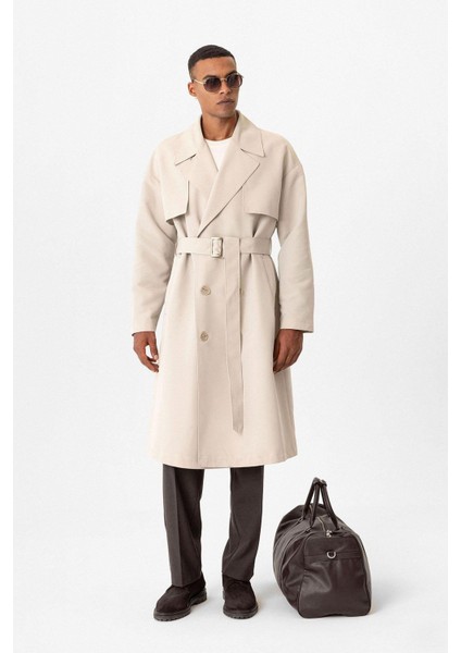 Taş Kruvaze Kapama Kemerli Trençkot modelleri