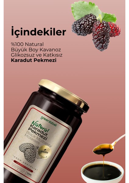 Greenlabel Natural Karadut Pekmezi 620 gr modelleri
