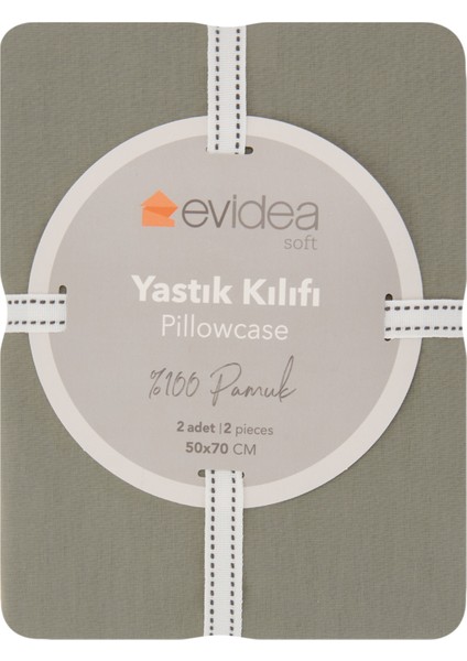 Soft 2'li Yastık Kılıfı - Yeşil - 50 x 70 cm