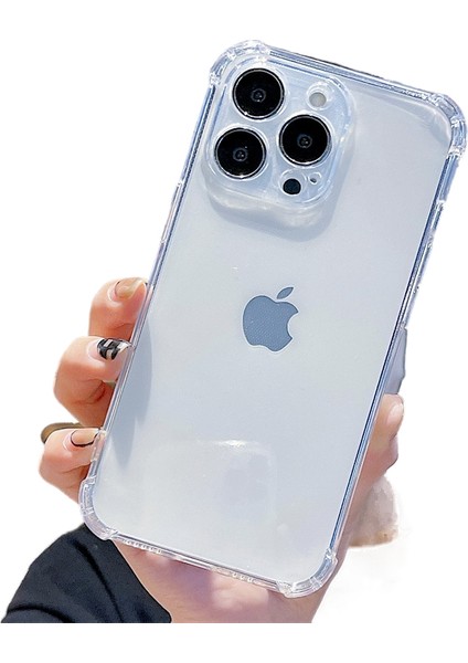 Apple Dört Köşeli Düşmeyi Önleyen Cep Telefonu Kılıfı Şeffaf Her Şey Dahil iPhone Yumuşak Tutkal (Yurt Dışından)