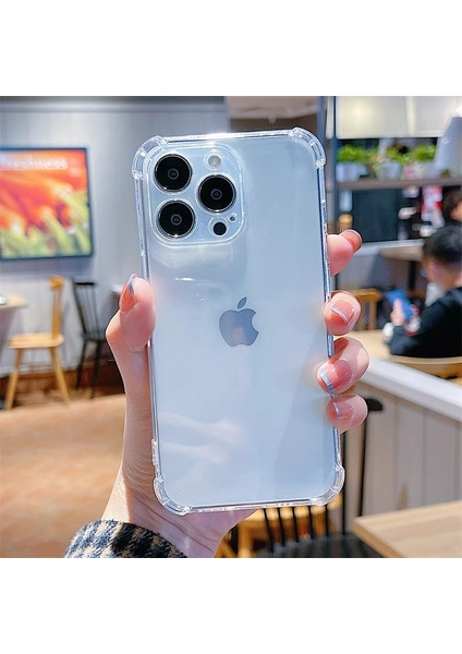 Apple Dört Köşeli Düşmeyi Önleyen Cep Telefonu Kılıfı Şeffaf Her Şey Dahil iPhone Yumuşak Tutkal (Yurt Dışından) modelleri