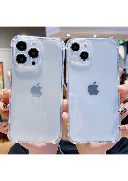 Apple Dört Köşeli Düşmeyi Önleyen Cep Telefonu Kılıfı Şeffaf Her Şey Dahil iPhone Yumuşak Tutkal (Yurt Dışından) fırsatları