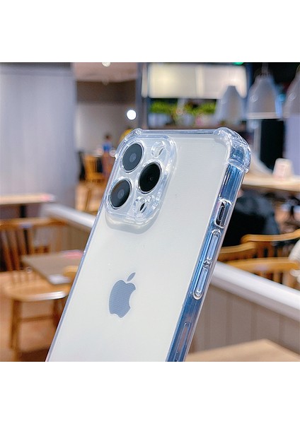 Apple Dört Köşeli Düşmeyi Önleyen Cep Telefonu Kılıfı Şeffaf Her Şey Dahil iPhone Yumuşak Tutkal (Yurt Dışından) indirimleri