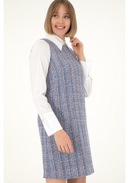 Kadın Mavi Elbise (Dokuma) 50290360-VR036 fiyatları