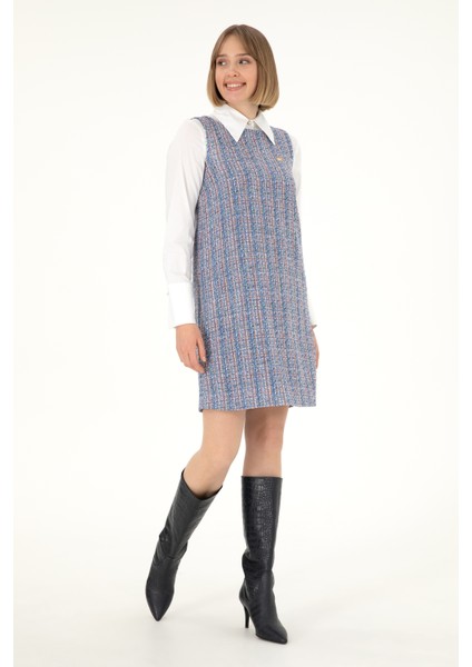 Kadın Mavi Elbise (Dokuma) 50290360-VR036 modelleri