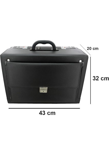 Xl Plasiyer El Çantası Suni Deri Evrak Business Çanta Şifreli Geniş Iç Hacim Doktor Çantası Sert Kasalı Organizer 43X32X20CM Mümessil Para Çantası modelleri