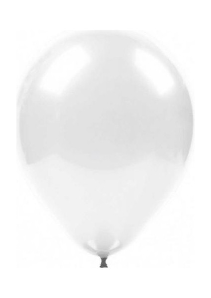 Metalik Beyaz Balon 100'LÜ Paket