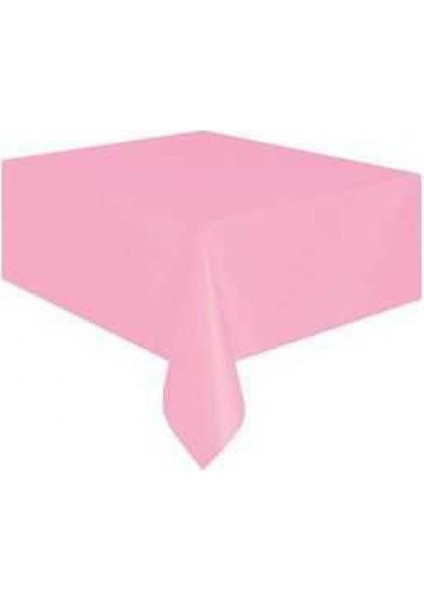 Pembe Plastik Masa Örtüsü 137X270CM
