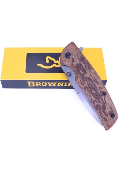 Browning Ahşap Saplı Ejder Figür Işleme Çakı