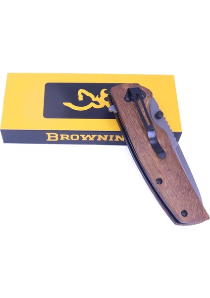 Browning Ahşap Saplı Ejder Figür Işleme Çakı