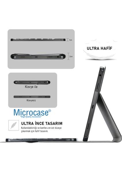 Samsung Tab S8 Ultra SM-T900 14.6 Inch ile Uyumlu Bluetooth Türkçe Klavyeli Standlı Kılıf AL4824 Ithl