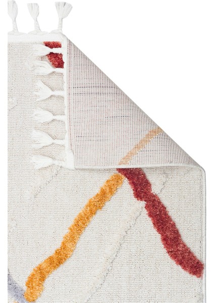Terazzo Koleksiyonu Hav Toz Vermez Etnik Modern Desenli Yumuşak Halı TRZ03 Renkli