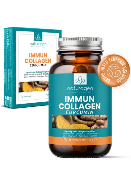 Immun Curcumin Zerdaçal - Beta Glukan - Bitamin A-B6-B12-C-D3-E - Selenyum - Çinko 30'lu Tablet