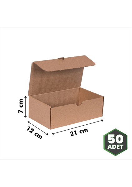 E-Ticaret Kutusu Kraft 21X12X7 cm -50 Adet