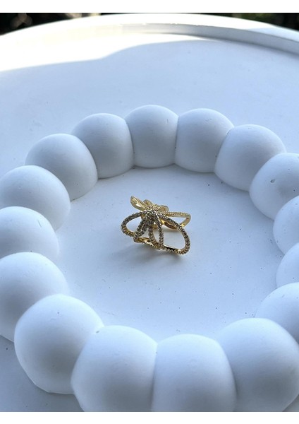 Gold Taşlı Fiyonk Earcuff