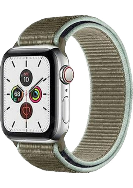 Apple Watch Cırtlı Bant Kordon ( Seri 10 - 46 mm Uyumlu) Koyu Yeşil