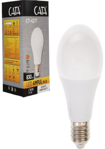 Ct 4277G 9W LED Ampul Günışığı E 27