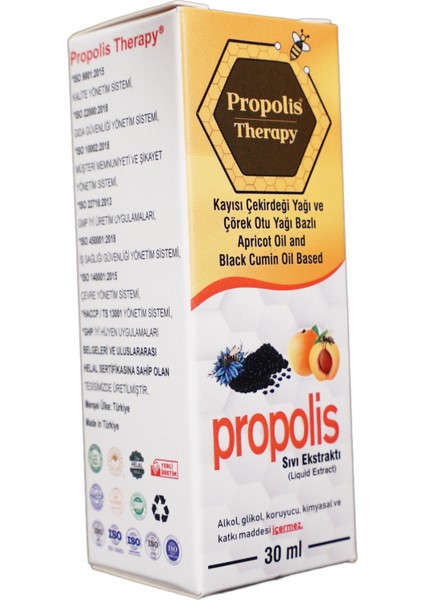 Kayısı Çekirdeği Yağı ve Çörek Otu Yağı Bazlı Propolis Ekstraktı 30ml