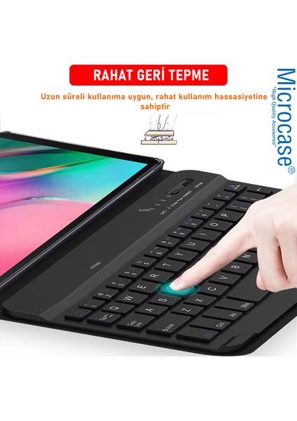 iPad 10.9 2022 10.nesil Tablet ile Uyumlu Bluetooth Türkçe Klavyeli Standlı Kılıf Pembe AL4824 Ithl