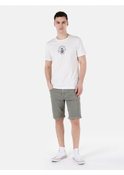 Beyaz Erkek Tshirt K.kol