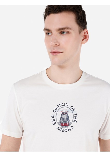 Beyaz Erkek Tshirt K.kol