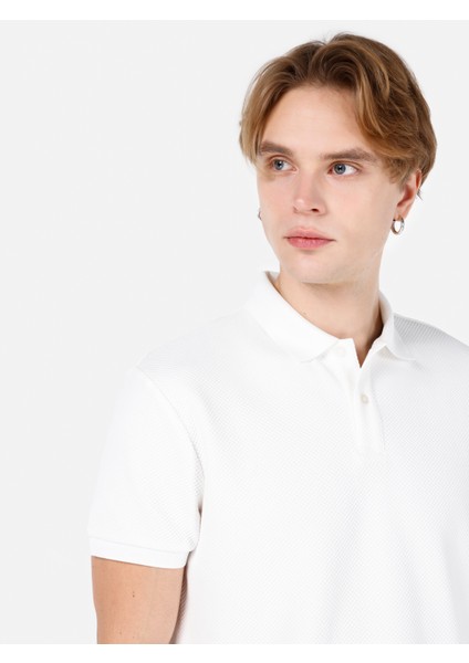 Beyaz Erkek Polo K.kol