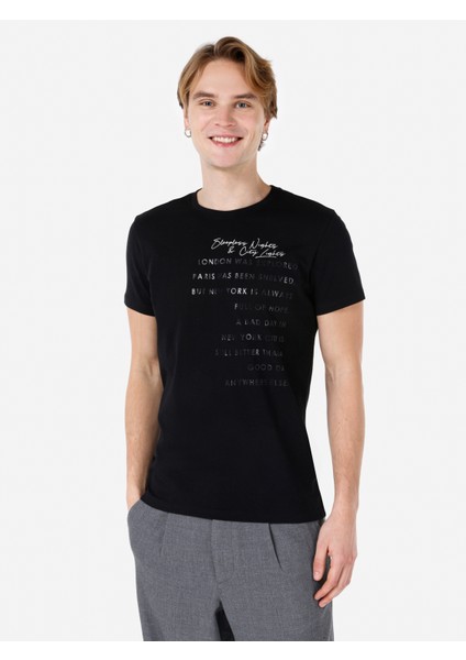 Siyah Erkek Tshirt K.kol