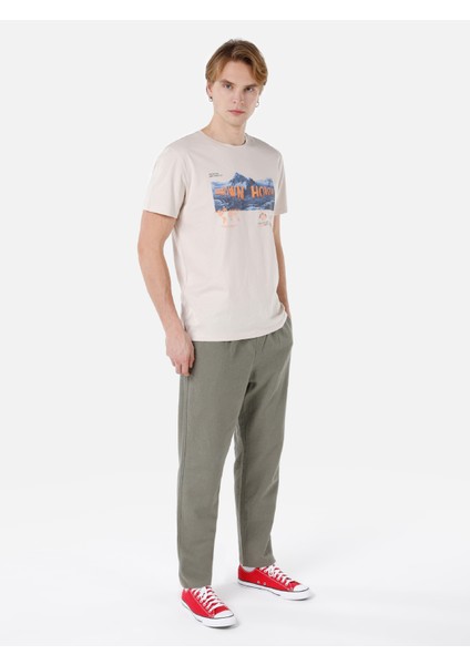Bej Erkek Tshirt K.kol modelleri