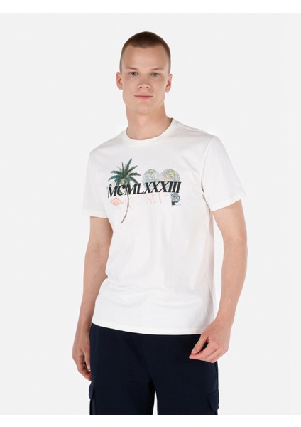 Beyaz Erkek Tshirt K.kol