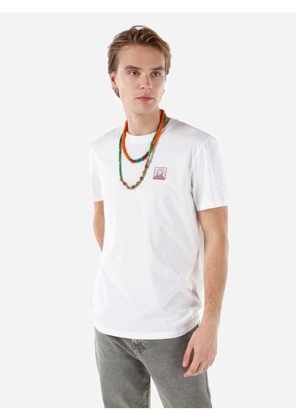 Beyaz Erkek Tshirt K.kol