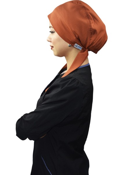 Tesettür Kiremit Renk Likralı Doktor Hemşire Hastane Aşçı Cerrahi Bone fiyatları