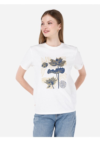 Beyaz Kadın Tshirt K.kol