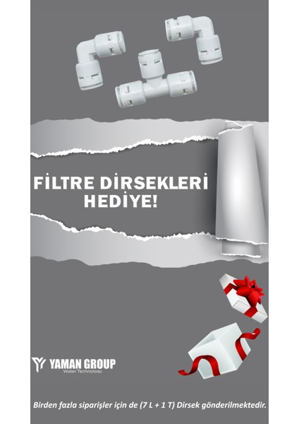 Waterdizayn Kapalı Kasa Su Arıtma Cihazları İçin 5'li Inline Filtre Seti