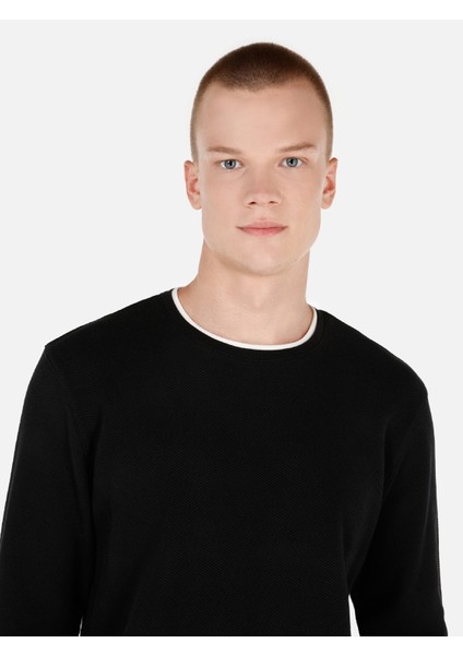 Siyah Erkek Tshirt U.kol