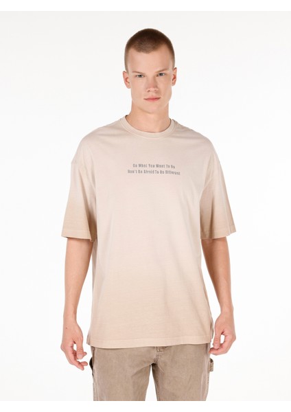 Ekru Erkek Tshirt K.kol