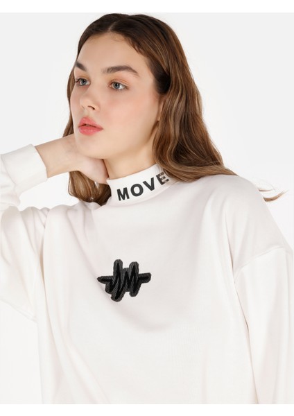 Beyaz Kadın Tshirt U.kol