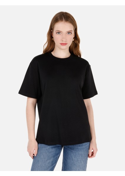Siyah Kadın Tshirt K.kol