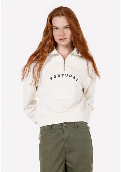Beyaz Kadın Sweatshirt
