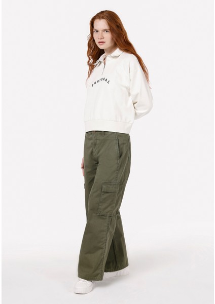 Beyaz Kadın Sweatshirt