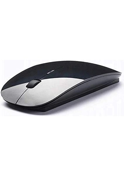 Ata Elektronik Slim İnce MOUSE Piano Black Parlak Siyah Kablosuz Optik Fare Maus 2.4Ghz