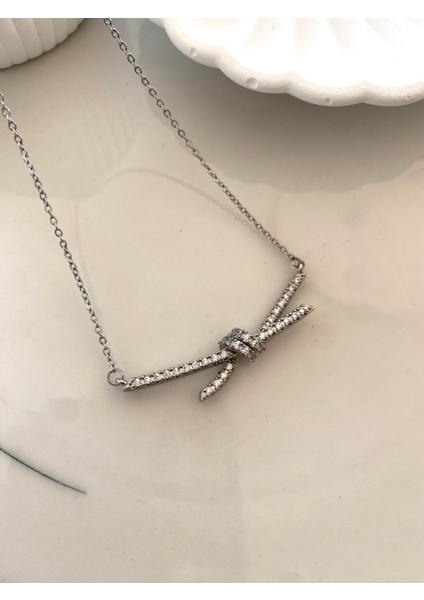 Tel Örgü Kolye Silver