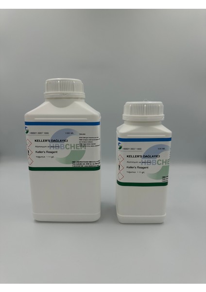 Keller's Dağlayıcı Reaktifi Aluminyum ve Alaşımları 500 ml