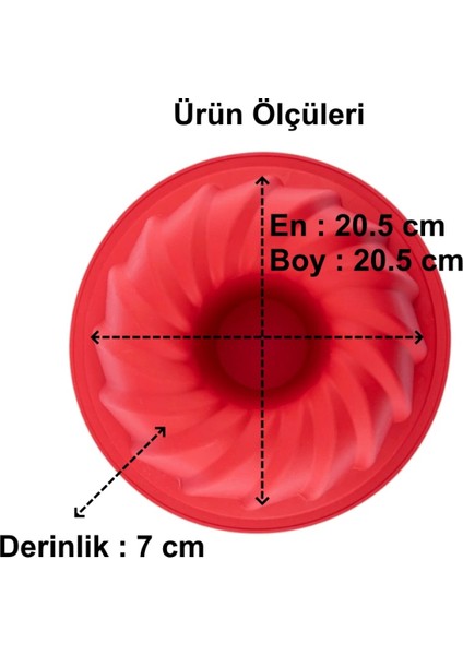 Silikon Burgu Desenli Kek Kalıbı