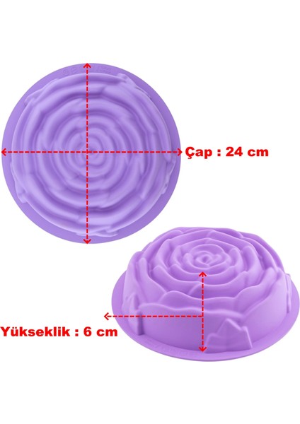 Silikon Gül Desenli Kek Kalıbı indirimleri