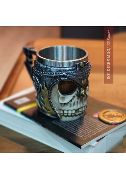 Kafatası Kupa Bardak 330 ml ( 3D Skull Mug ) Kupalar Çay Veya Kahve