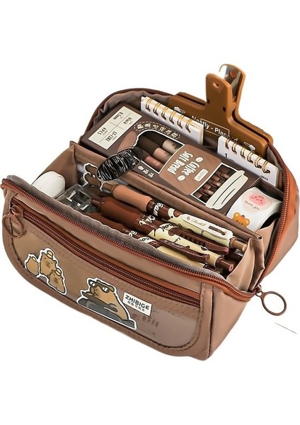 Kız ve Erkek Öğrenciler Için Kalem Çantası, Süper Geniş Kapasiteli Kalem Kutusu, Ortaokul Öğrencisi ve Kız Çok Fonksiyonlu Kırtasiye Kutusu (Yurt Dışından)